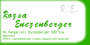 rozsa enczenberger business card